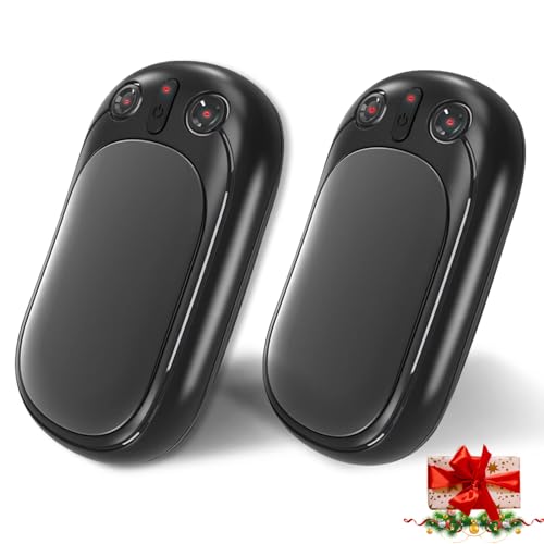 Joyes Calentador de Manos Eléctrico, Paquete de 2 Calentadores de Manos Recargables Portátiles, Calentador Bolsillo con Tiempo Retención Calor Máximo 12 Horas para Deportes Aire Libre, Golf, Camping