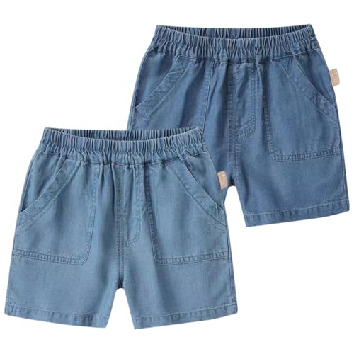Short d'été léger en denim pour bébé fille lot de 2