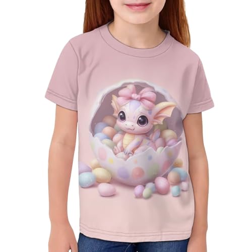 Image of Kids Graphic T-Shirt Boys Girls Novelty Tees Top Short Sleeve Shirts Summer Blouses 3-16