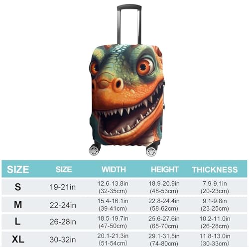 Roaring Dragon Travel Luggage Cover Elastic Washable Suitcase Cover Dustproof Anti-Scratch Suitcase Protector Fits 19-32 Inch Luggage, XL2
