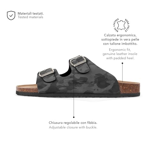 Chaussons homme semelle cuir véritable Perletti de qualité supérieure