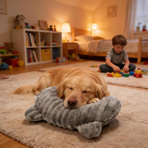 Almohada calmante para perros cojín suave lavable cama apoyo 4