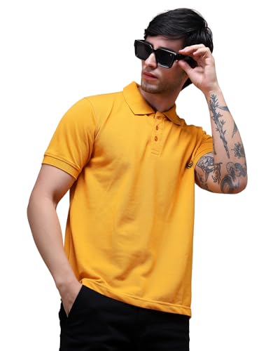 Image of Men's Polo T-Shirt Cotton Casual Comfortable Relaxed Fit Regular Collar Neck Stylish Half Sleeves Daily Office Formal Wear T-Shirt for Men