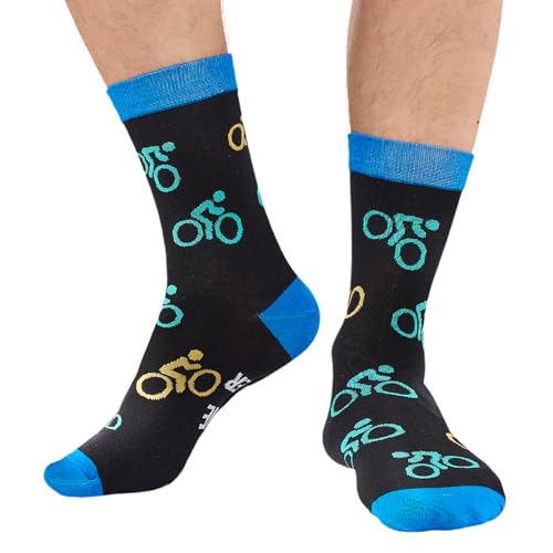 SockWaddles Lustige Socken Herren mit Sprüchen, Ich Würde Lieber Fahrrad Fahren – Geschenkidee für Männer, Fahrrad zu Weihnachten Geburtstag Vatertag Adventskalender Füllung