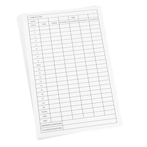 balacoo 25pcs Golf Scorecards Competition Scorecards Sports Golf Supply Sports Accessory