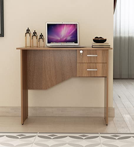 Image of COUCH CULTURE Nappel Study Table | Multi-Purpose Study Table | Computer Table for Students | Office Table with 2 Drawers | Desk for Work from Home | 1 Year Warranty - Leon Teak