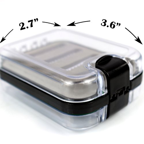 Elixir Outdoor Adventure Waterproof Multiple Compartments Fly Fishing Tackle Lure Box Case, 3.8 x 2.8" x 1.5" - Thumbnail 6