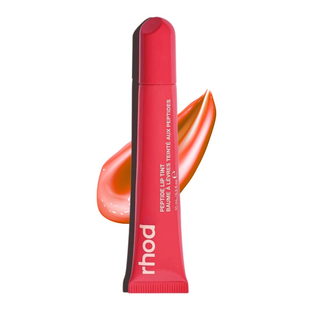 Rhod Peptide Lip Tint | Hydrating Tinted Lip Balm | Buildable, Creamy Color & Lip Care | Moisturising | Non-Sticky | Soft & Smooth Lips (GUAVA SPRITZ)