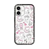 【Amazon.co.jp限定】CASETiFY コンパクト iPhone 16 ケース [薄型軽量/耐衝撃/米軍MIL規格] - Kittens - クリア ブラック
