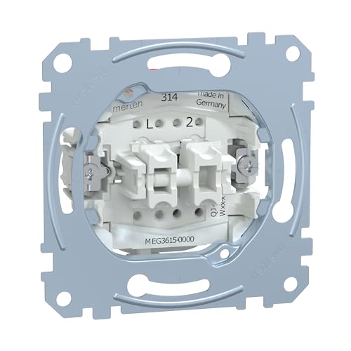 Schneider Electric Merten Serienschalter-Einsatz zum Einbau von Schalter und Steckdose, 1-polig, Unterputz, 16A, AC 250V, Steckklemmen, Artikelnummer MEG3615-0000