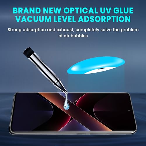 Image of ArmourPro Military Grade UV Tempered Glass Compatible For Poco X7 (6.67 Inch) With Easy UV Installation Kit | Edge To Edge Coverage | Crystal Clear, Pack of 2