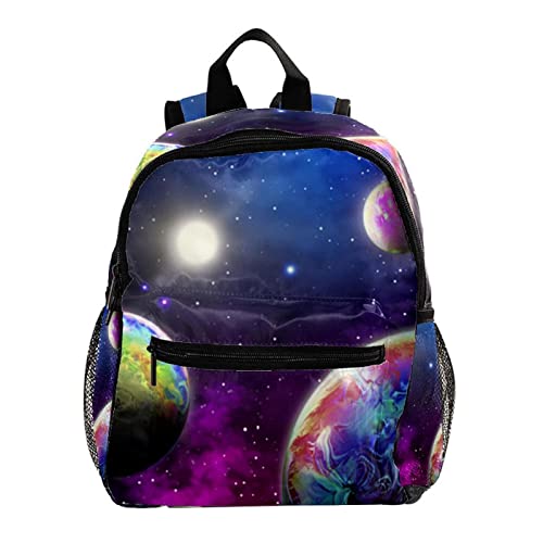 Sac à dos pour garçons et filles au motif abstrait coloré de 30,5 cm