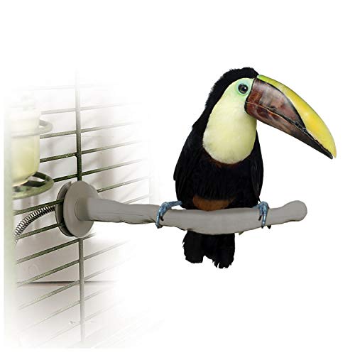 Image of K&H Pet Products Thermo-Perch Heated Bird Perch Gray Large 2 X 14.5 Inches