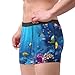 yyunbmr Cool Funny Boxer Briefs for Men Humorous Trunks 3D Cut Underwear Mens Fashion Shorts Colorful Ocean Theme Print, Black, Small