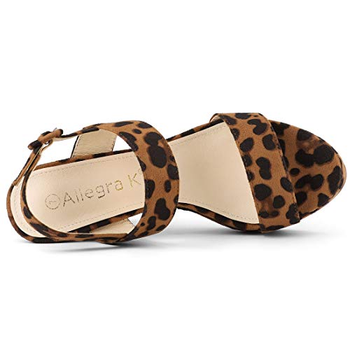 Image of Allegra K Women's Slingback Platform Heels Chunky High Heel Sandals