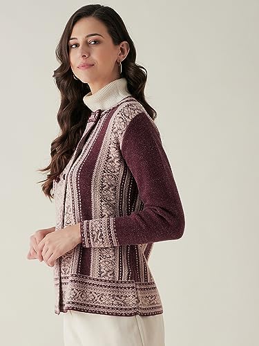 Image of Modeve Women Zig Zag Print Casual Sweater for Winter||Winterwear||