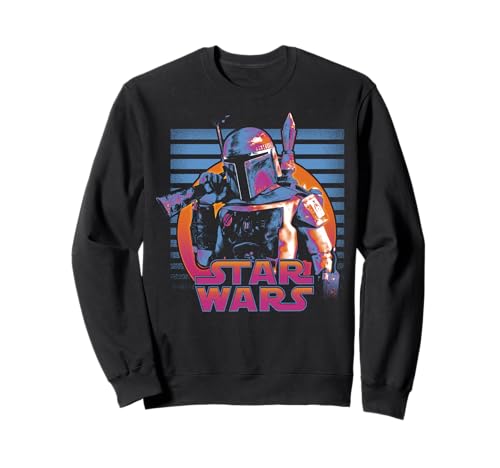 Image of Star Wars Distressed Neon Boba Fett Sweatshirt