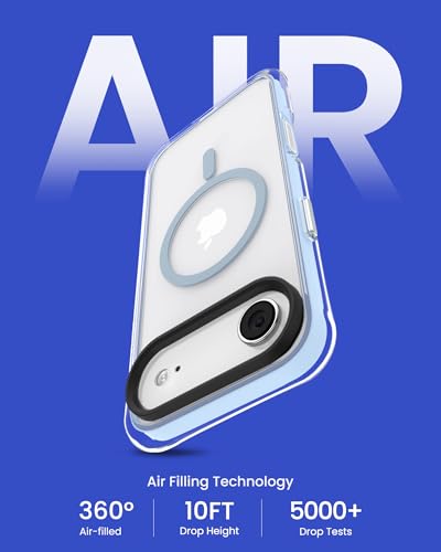 ORNARTO for iPhone Air Case Clear, Fit for MagSafe, Light Blue - image 3