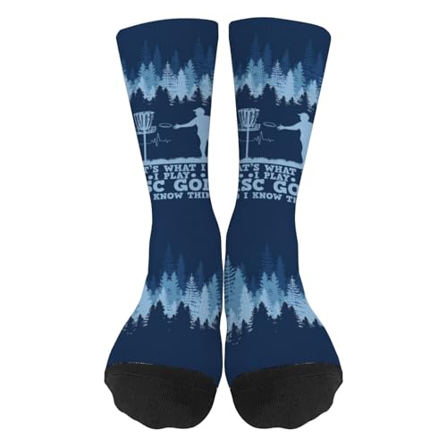Rogany That's What I Do I Play Disc Golf And I Know Things Athletic Socks
