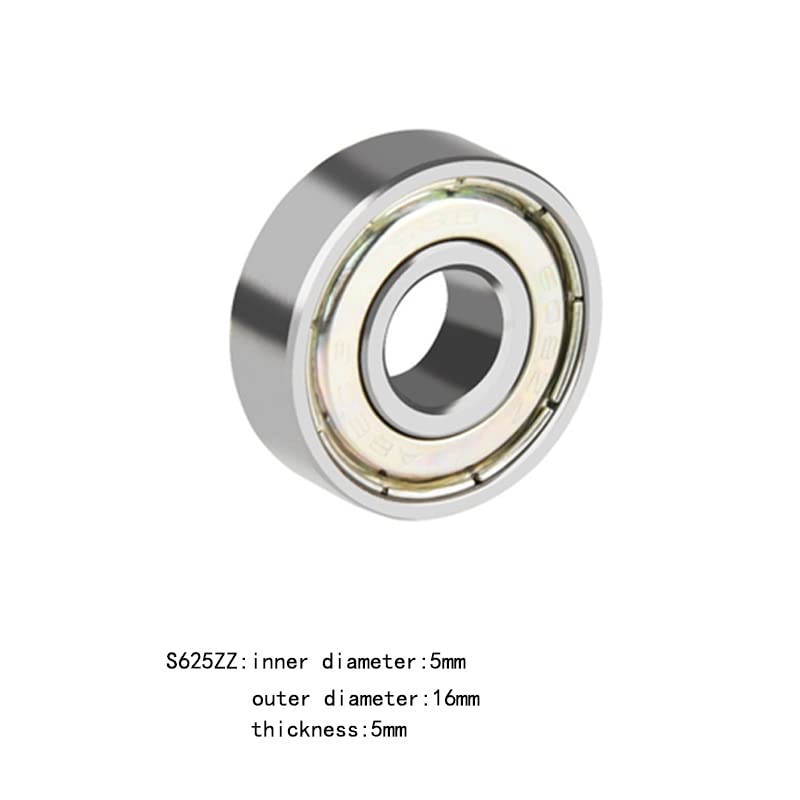 20Pcs 5x16x5mm Ball Bearing S625ZZ Stainless Steel ABEC-7 S625Z S625 RS ZZ Bearings 3D Parts(S625RS)