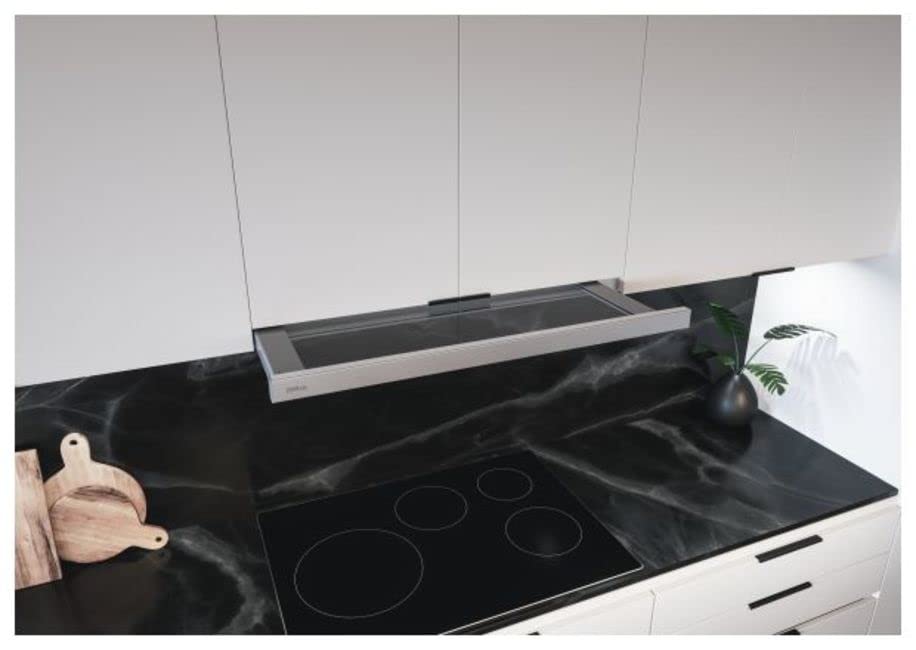 Zephyr ZPI-E36B290 Pisa 180-290 CFM 36 Inch Wide Under Cabinet Range Hood with LumiLight LED Lighting - Stainless Steel/Glass