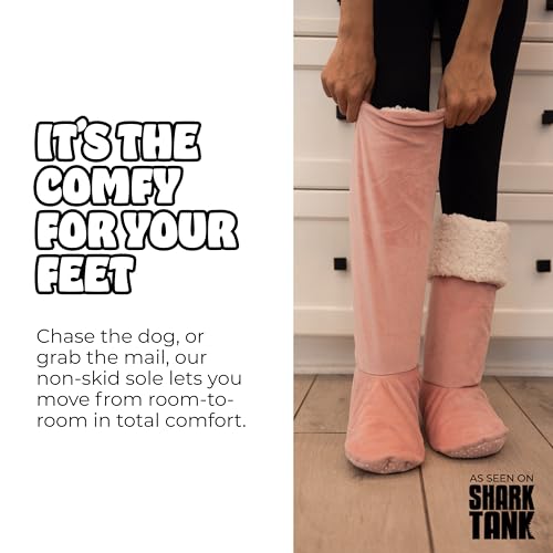 Image of THE COMFY For Your Feet - Soft Sherpa-Lined Slipper Socks As Seen On Shark Tank, Double Layered Non-Skid Sock With Grippers