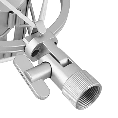 Image of kh Universal Microphone Shock Mount Silver 48MM-54mm Diameter Large Diameter Studio Condenser Mic