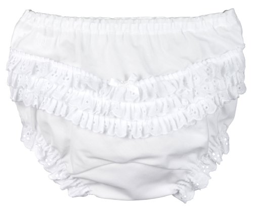 I.C. Collections Little Girls White Batiste Rumba Panties