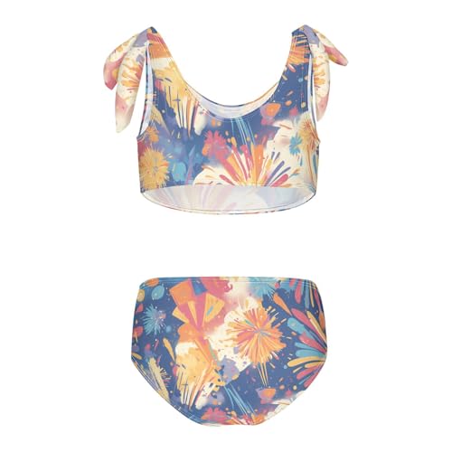 KLL 4th July American Independence Day Girls Two Pieces Bikini Sets Scoop Neck Swimsuits Swimwear Adjustable Strap2