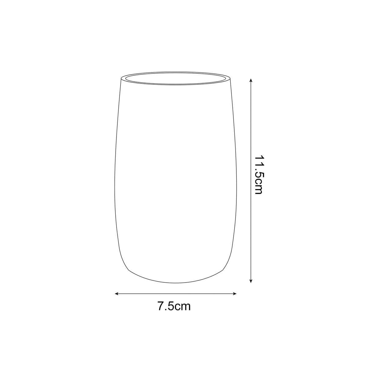 Vaso baño para Cepillo Dientes | Serie Glaciar | ABS | Blanco, Gris y Beige Mate | para baño o Cocina | 7.5 cm ∅ x 11.5 cm Alto (Beige)