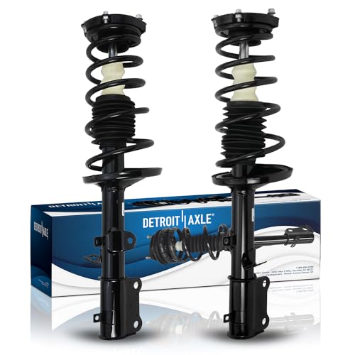 Detroit Axle - Rear 2pc Struts for Toyota 1993-2002 Corolla, 1998-2002 Chevy Prizm, 1993-1997 Geo Prizm, 2 Struts & Coil Spring Assembly Replacement