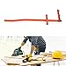 LEEZAD Deck Board Straightening Tool, 25.8in Steel Powder Coated Adjustable Deck Tool, 1.6in to 2.8in Adjustable Deck Board Bender for Bowed Decks, Floors, Fences, Groove