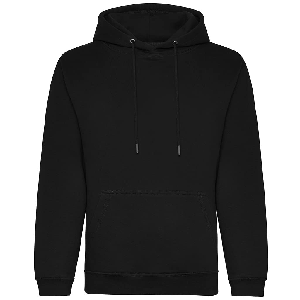 Awdis Men's Deep Black Organic Hoodie (L) (Deep Black)
