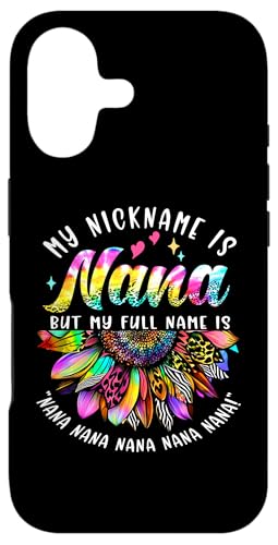 My Nickname is Nana Sunflower tie dye Grandma Mother's Day Case for iPhone 17