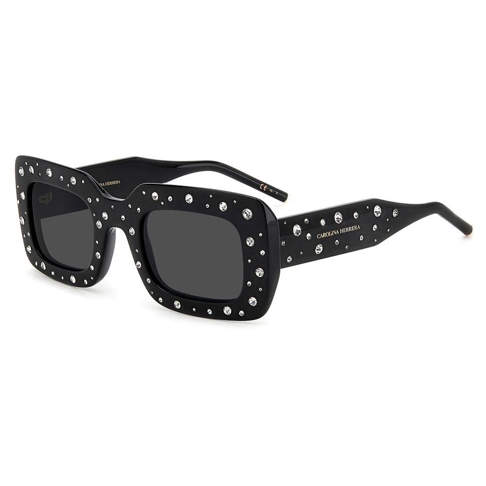 Carolina Herrera Black/Grey Her 0131/S 807/Ir Woman Sunglasses Acetate Squared