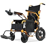 YF001 Zygenair Electric Wheelchair 330Lbs Capacity Durable Electric Wheelchairs for Adults, Lightweight Motorized Wheelchair with 12Ah Lithium Battery, Foldable Power Wheelchair (Orange, Standard)