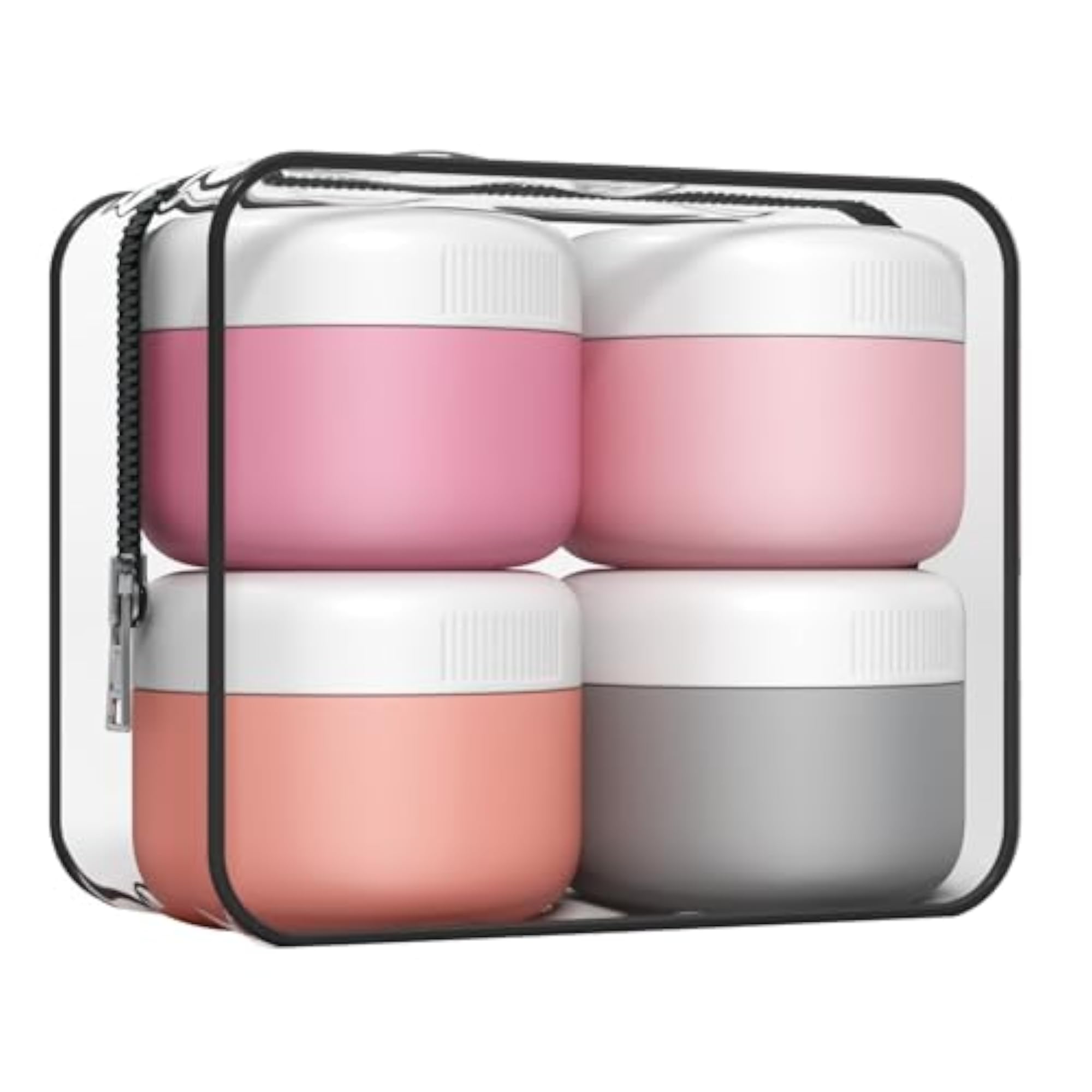 Travel Silicone Cream Jars with Spatula Tool, TSA Approved