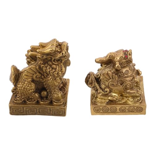 Figurine Pixiu en laiton doré Cabilock décorative pour table - 2