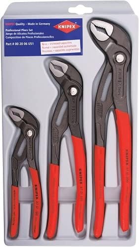 Knipex 3 Piece Cobra Water Pump Plier Set