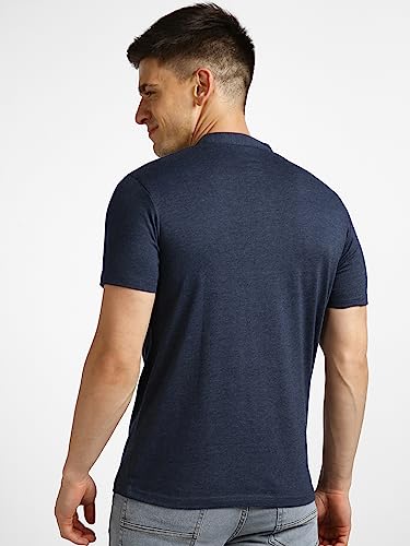 Image of Urbano Fashion Men's Multicolor Solid Mandarin Collar Slim Fit Cotton T-Shirt Pack of 3