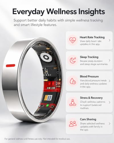 Smart Ring for Women Men, Health Ring for Android & iOS No Subscription - image 3