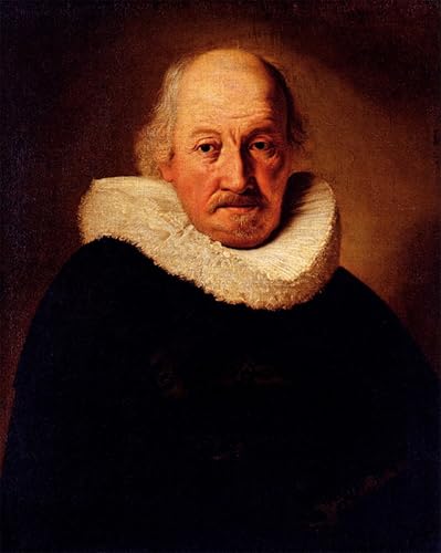 Tableau Rembrandt portrait de vieil homme 60x90cm art imprimé abstrait
