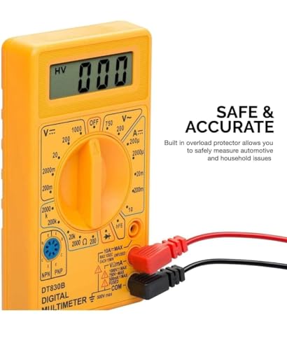 Image of DT830D Digital Multimeter for Measuring Ac and Dc Voltage, Dc Current and Resistance With Lcd Display
