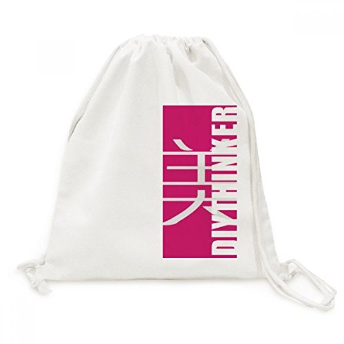 Toile Drawstring Backpack Voyage grand sac à cordon de serrage Jolie Chine