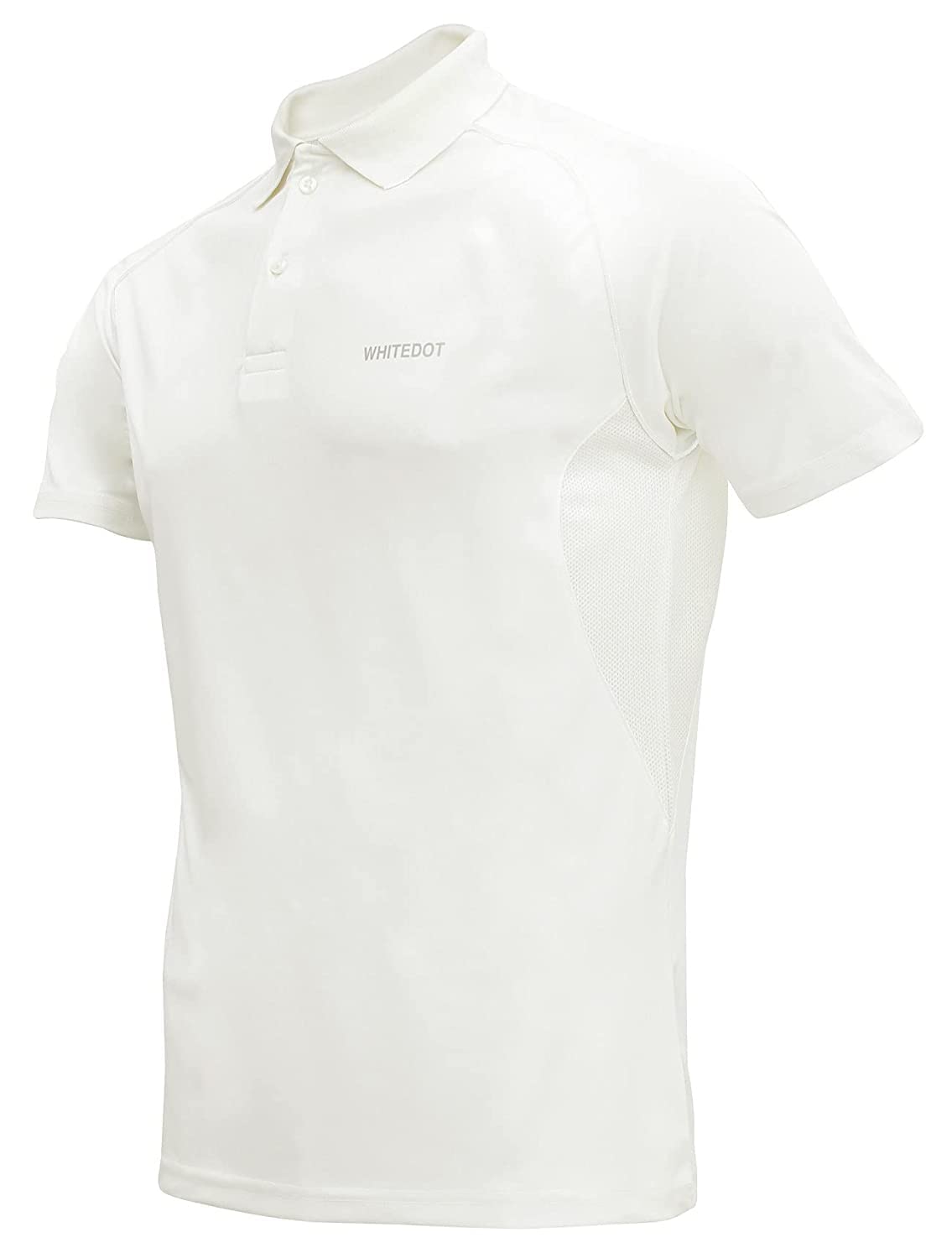 whitedot sports Whitedot Hexa Dri-FIT Off-White Cricket Polo T-Shirt - (Perfect for Cricket, Golf, Badminton, Gym, Sports and Casual Wear) (Large), Half Sleeves-picture-31