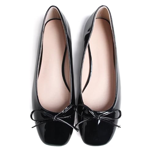 Image of Dear Time Women's Casual Foldable Ballet Flats Square Toe Ballerina Flats Shoes Comfortable