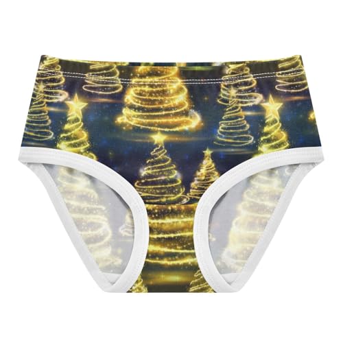 Joisal Elegant Christmas Trees Sparkling Toddlers Underwear Floral 2t Cotton Cute Panties Girl Florals Kids Briefs Undies