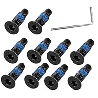 10 Stück Schrauben, Ersatzschrauben, Scooter Stirn Schrauben Zubehör für Xiaomi M365 1S Pro Mi3 Ninebot Max G30 ES F Series Scooter (Schwarz + Blau)