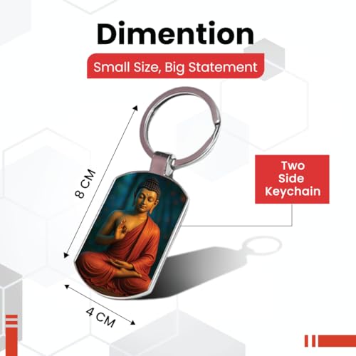 Image of Premium Printed Metal Keychain for Men & Women | High-Definition Artwork Print | Durable Key Ring for Car, Bike, Home & Office Keys | Stylish Decorative Key Holder Gift