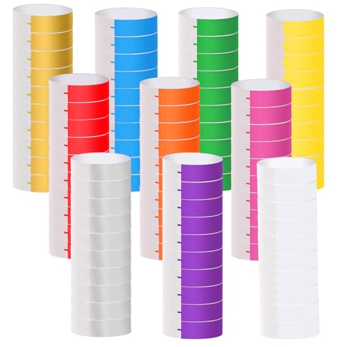 LOMIMOS 1000 PCS Bracelets d'Identification, Imperméables Bracelets en Papier Etanche Bracelet de Fête pour Festival de Musique Clubs Concert Festivals et Voyages Entrée Evénements